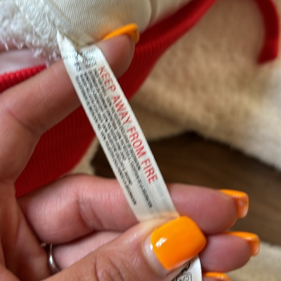 Free People Cream/Red Cuddle Up Pants - Picture 8 of 9